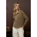 Blu Pepper Mock Neck Long Sleeve-BROWN