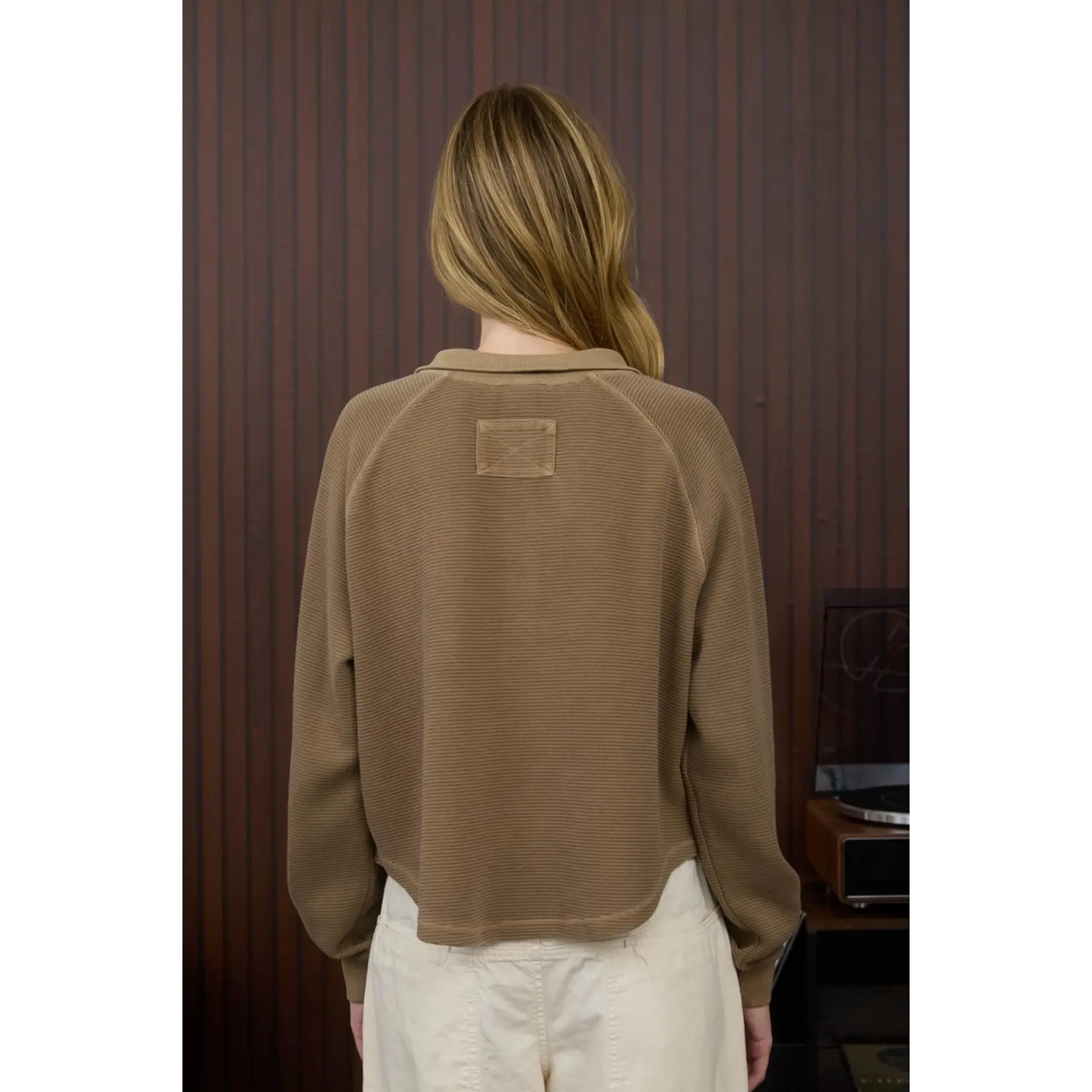 Blu Pepper Mock Neck Long Sleeve-BROWN