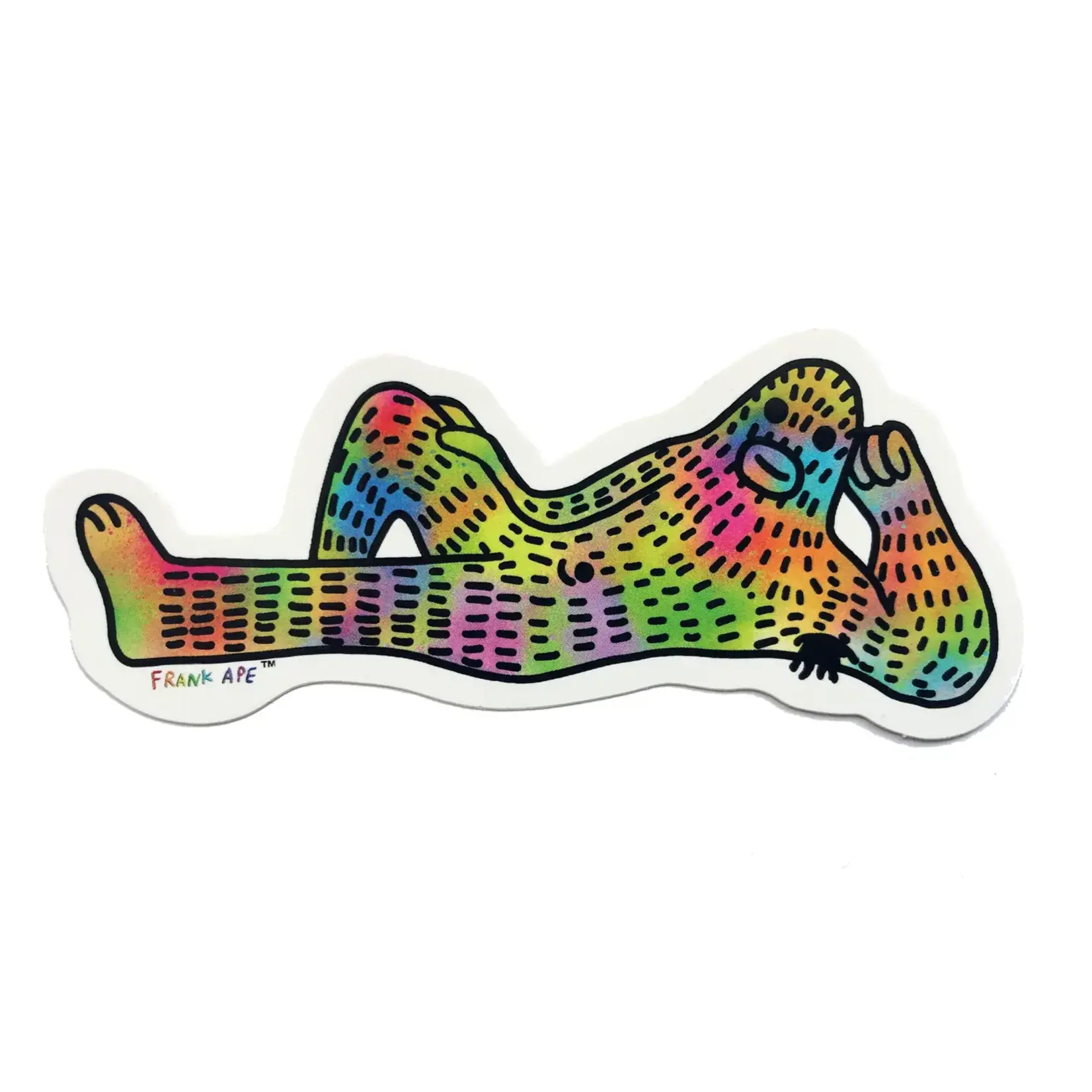Frank Ape Rainbow Aura Laid Back Frank Sticker