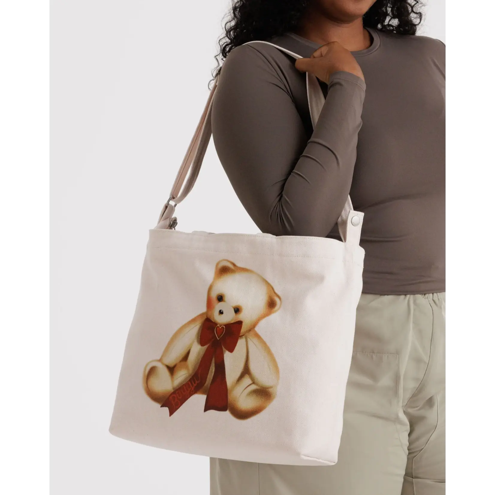 Baggu Horizontal Zip Duck Bag - Teddy Bear