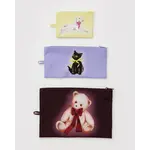 Baggu Flat Pouch Set - Fancy Animals