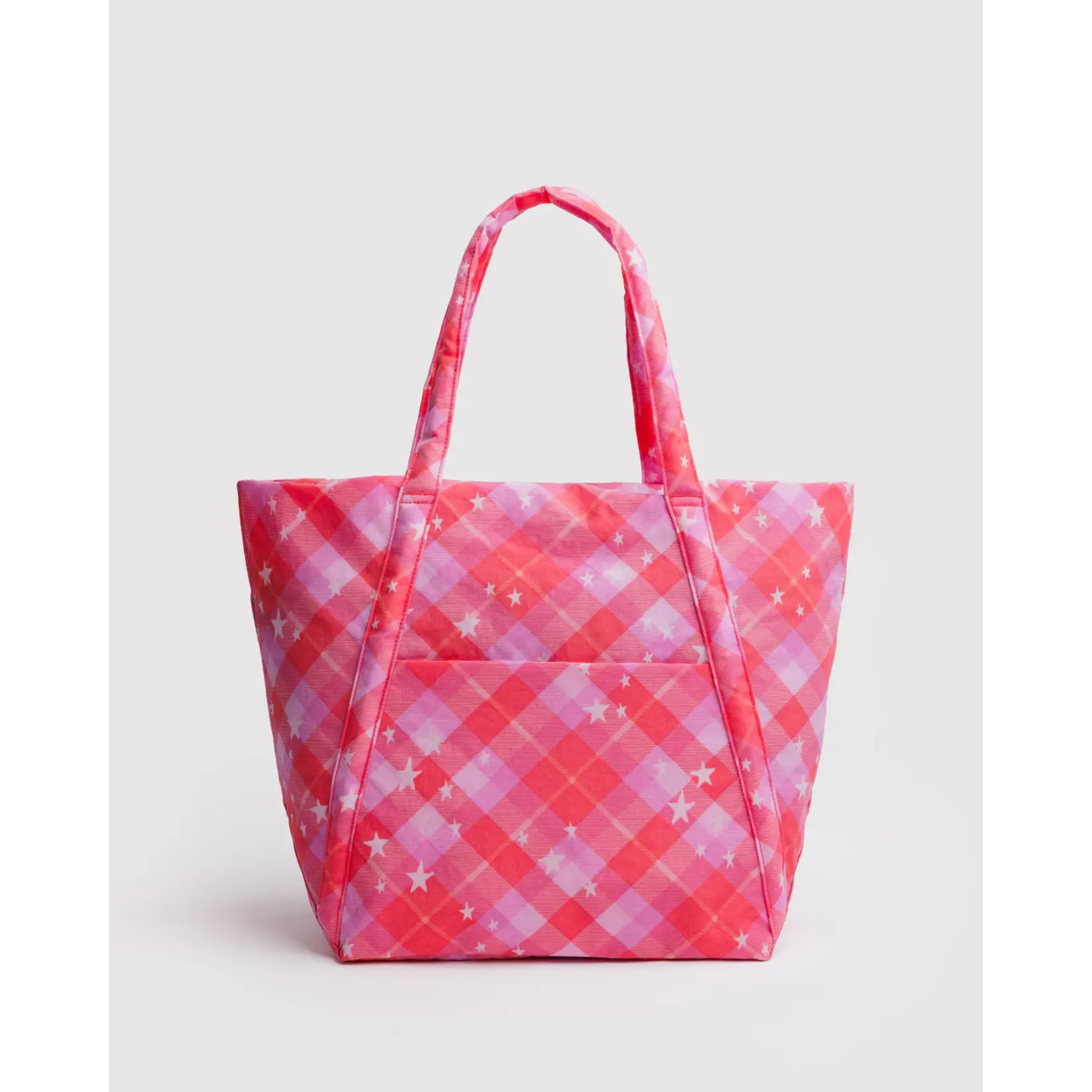 Baggu Cloud Bag - Pink Star Plaid