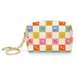 Studio Oh Checkerboard Blooms Key Chain Pouch