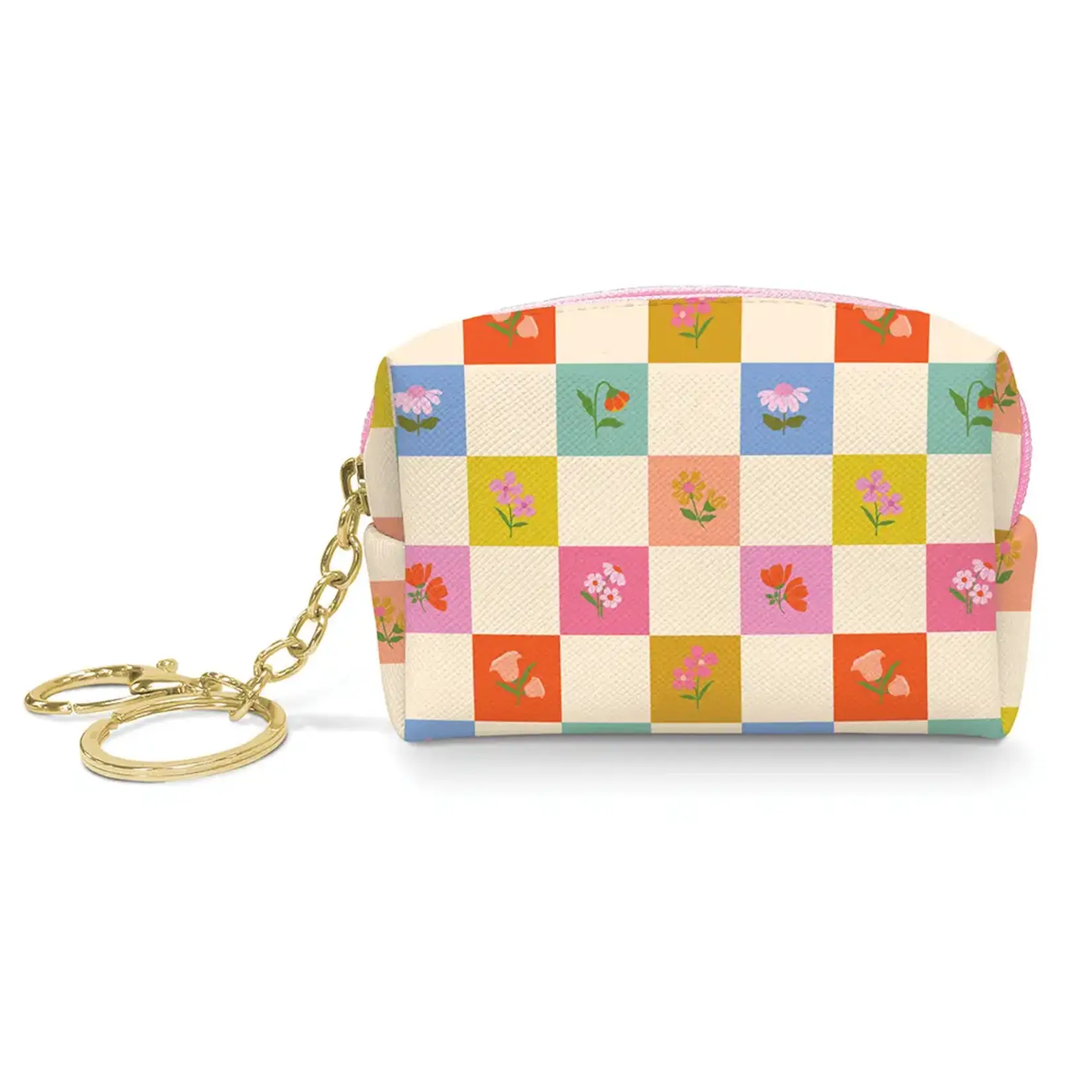 Studio Oh Checkerboard Blooms Key Chain Pouch