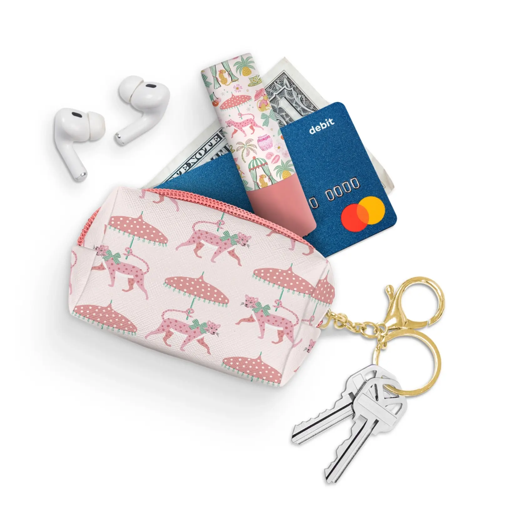 Studio Oh Leopard On Parade Key Chain Pouch