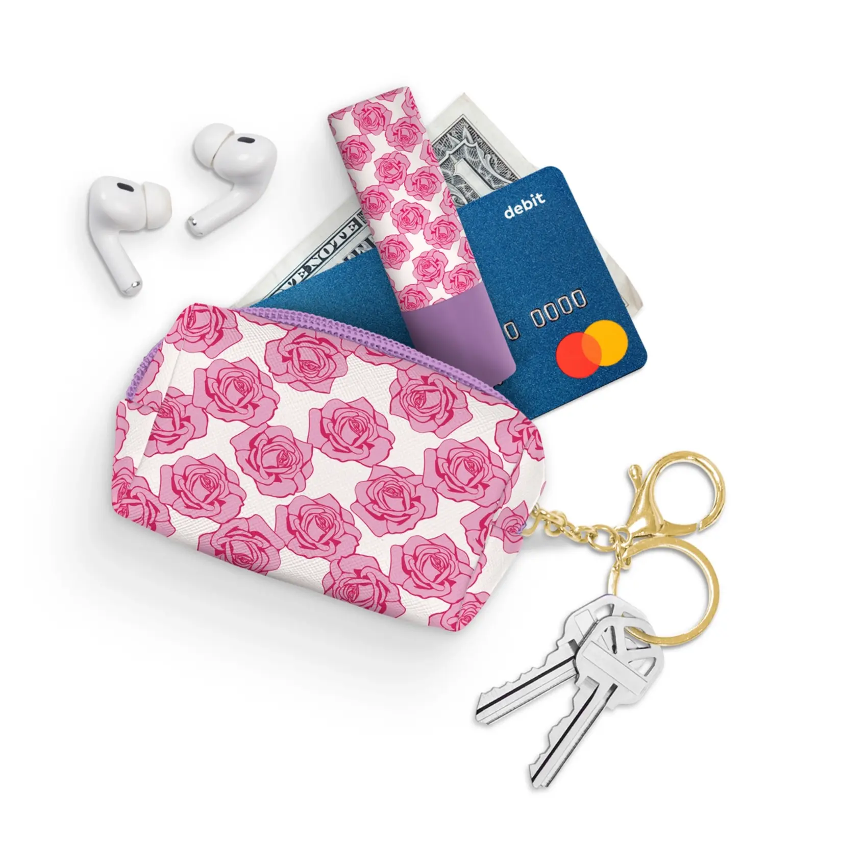 Studio Oh Petite Rose Key Chain Pouch