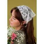 Shop Andi White Lace Tie Bandana