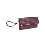 Urban Expressions Aria Woven Wristlet Clutch  Merlot