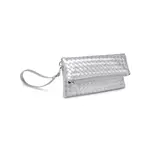 Urban Expressions Aria Woven Wristlet Clutch  Silver