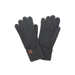 Hana C.C Cable Knit Winter Gloves Black