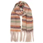 Hana C.C Horizontal Stripe Scarf Beige