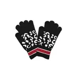 Hana Leopard Touch Gloves Black
