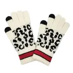 Hana Leopard Touch Gloves Ivory