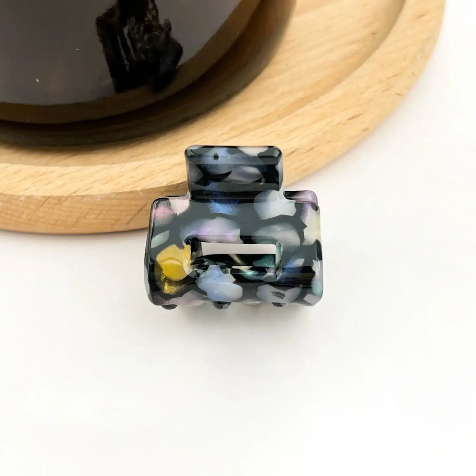 The Diva Soap Polka Dot Mini Square Claw Clip Mix-Black