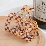 The Diva Soap Square Checker Claw Clip Tortoiseshell