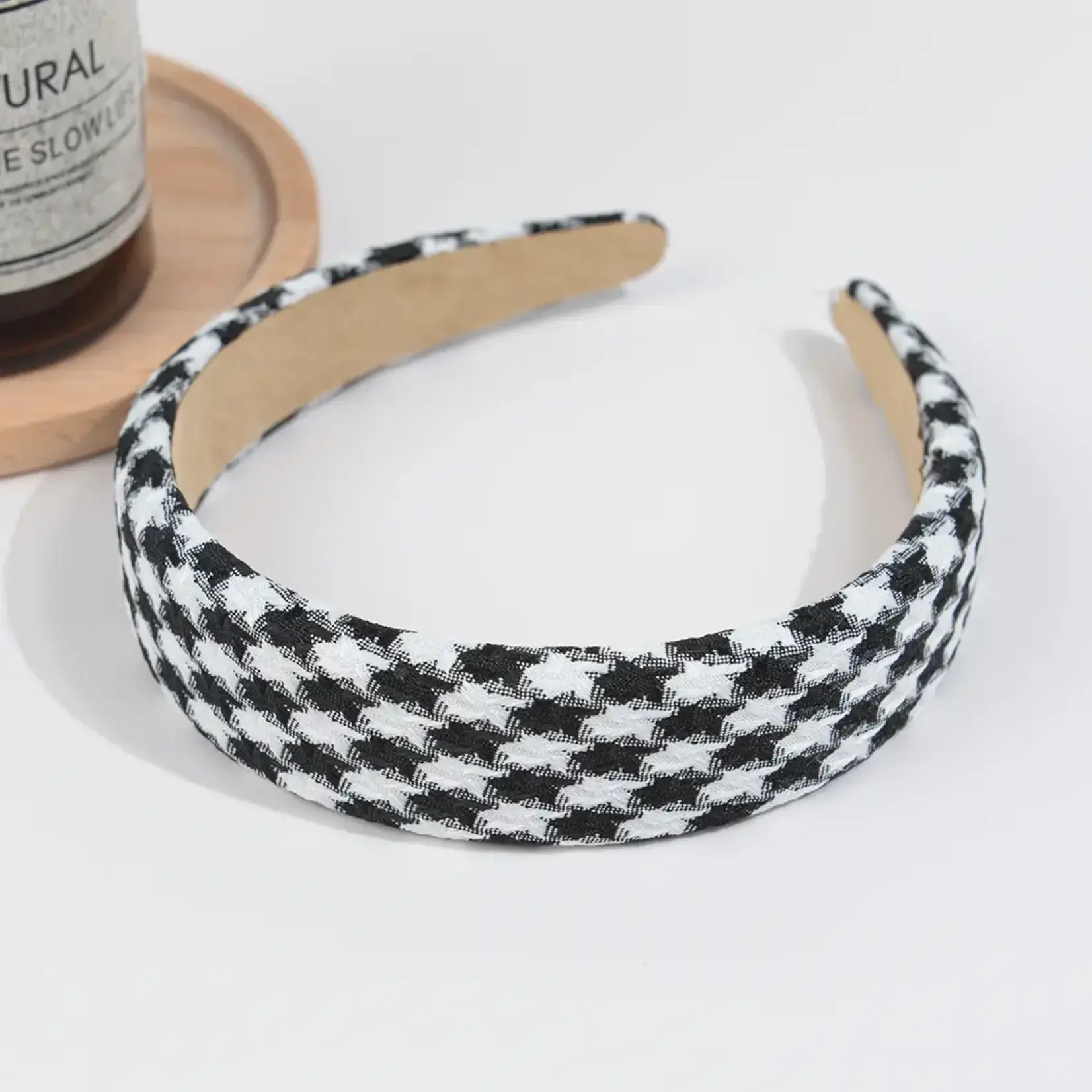 The Diva Soap Vintage Houndstooth Headband Black