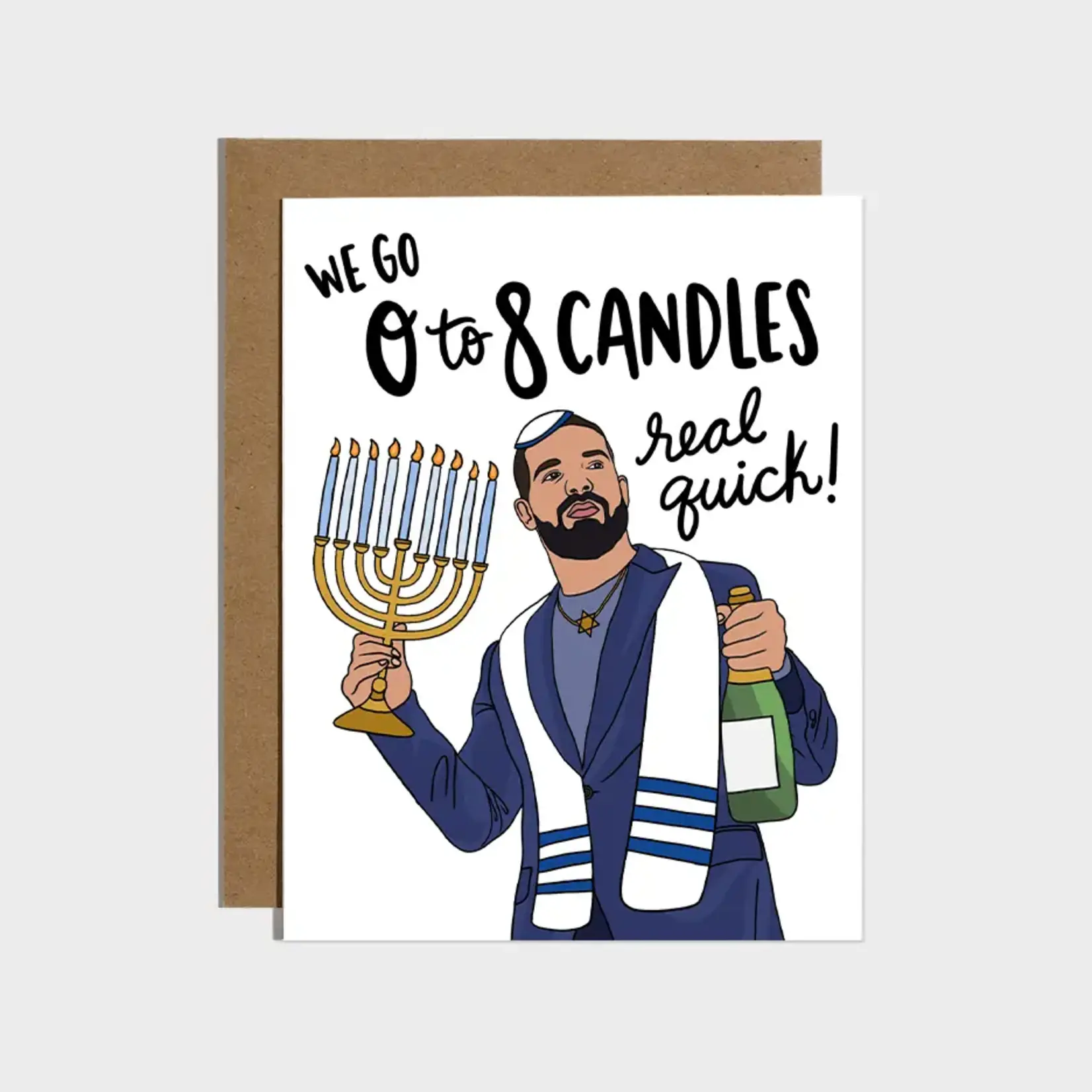 Brittany Paige 0 To 8 Candles Real Quick Hanukkah Card