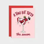Brittany Paige Martini Tipsy Santa Holiday Card