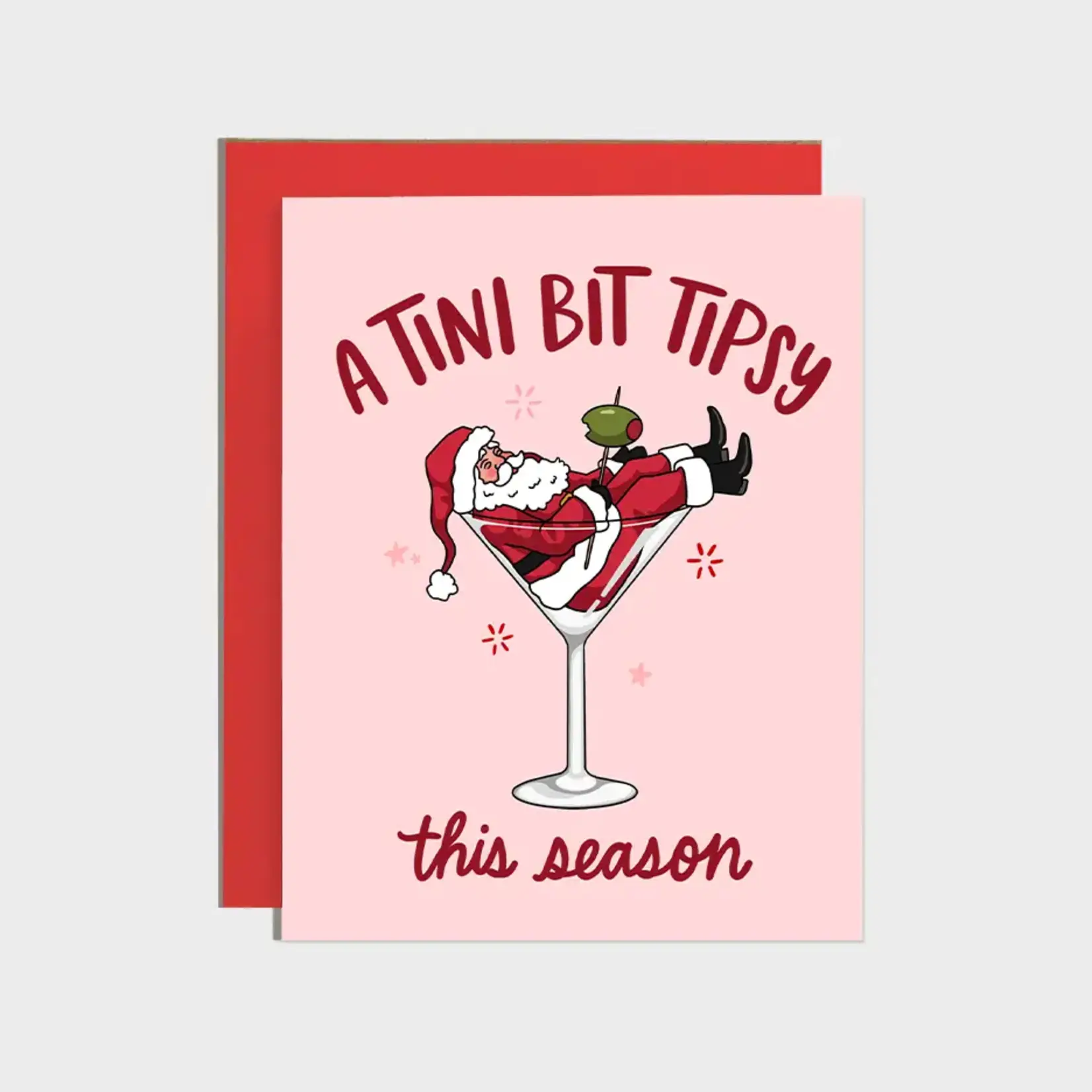 Brittany Paige Martini Tipsy Santa Holiday Card