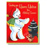 Smitten Kitten Sending You Warm Wishes Card