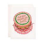 Bloomwolf Studio Holiday Cake Greeting Card