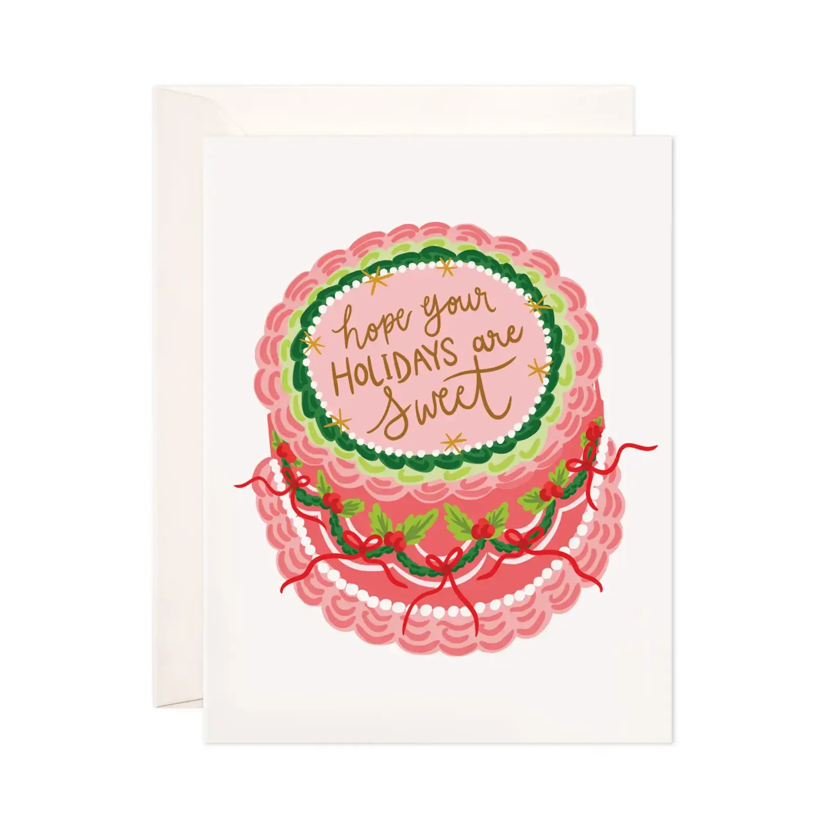 Bloomwolf Studio Holiday Cake Greeting Card