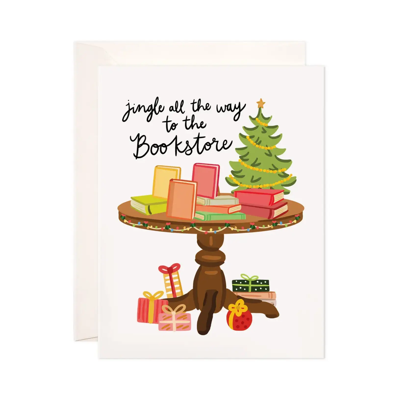 Bloomwolf Studio Jingle To the Bookstore Card