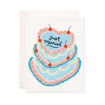 Bloomwolf Studio Just Married Cake Card