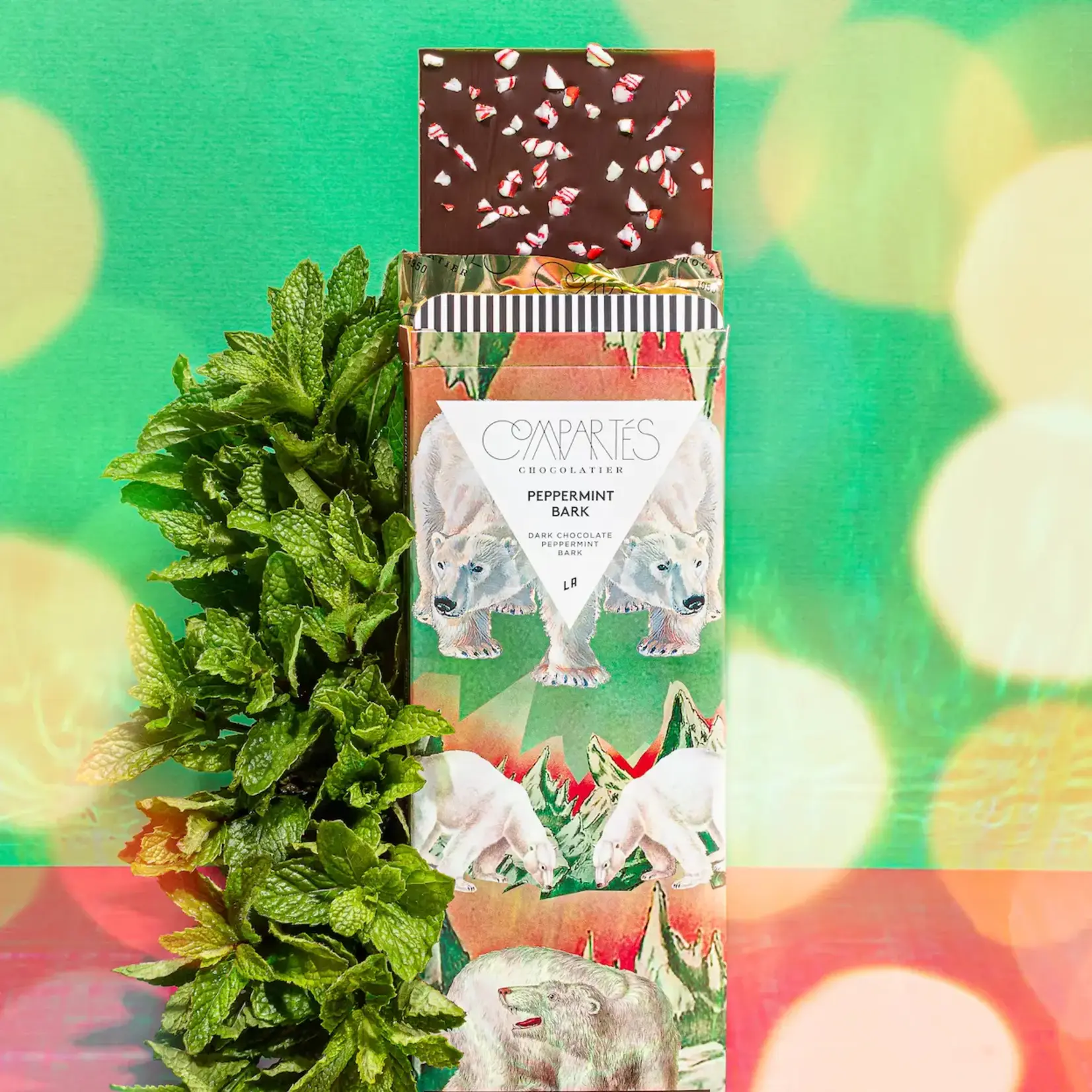 Compartes Chocolate Seasonal Peppermint Bark Chocolate Bar