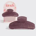 Kitsch Holiday Pink Glitter Claw Clip