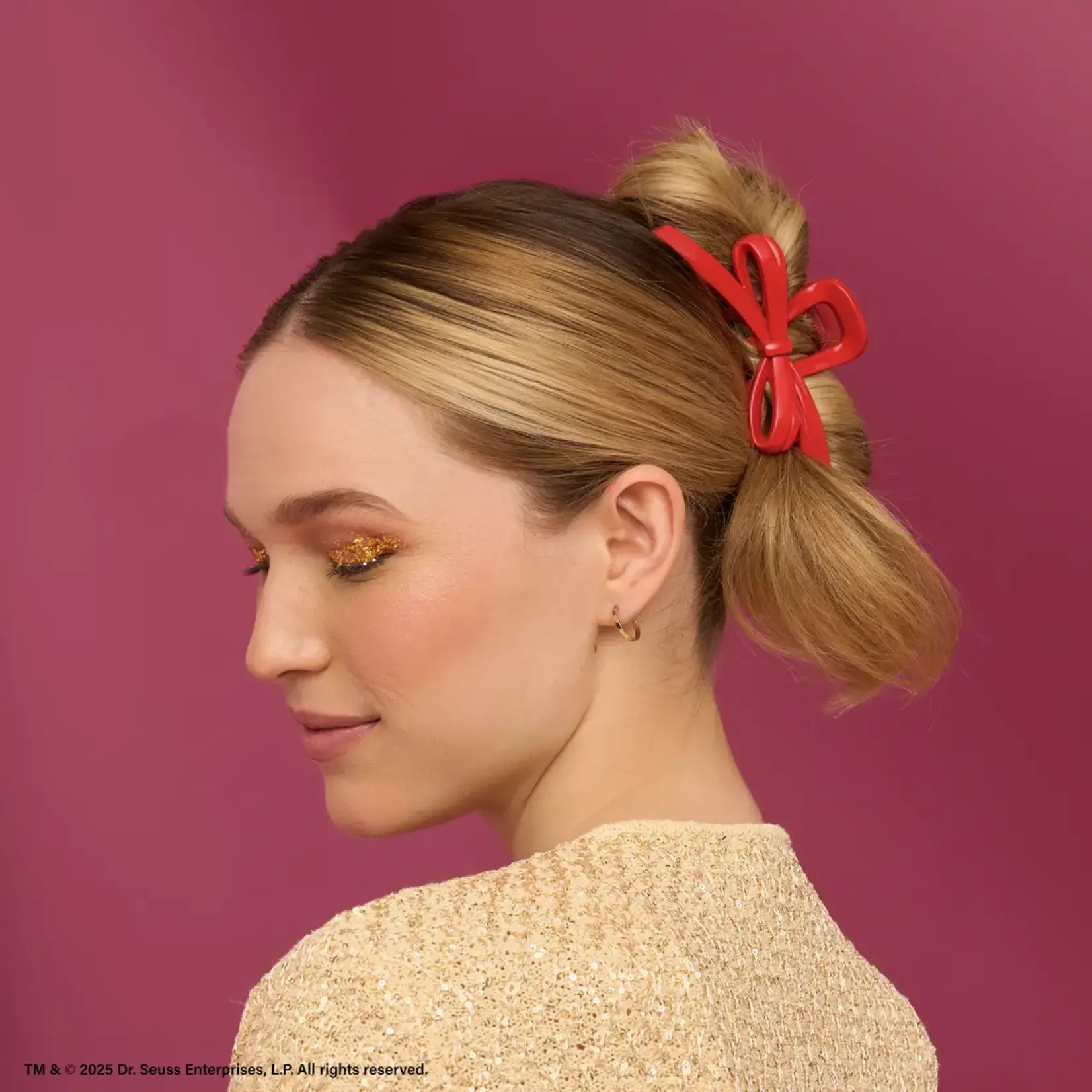 Kitsch The Grinch Red Bow Claw Clip