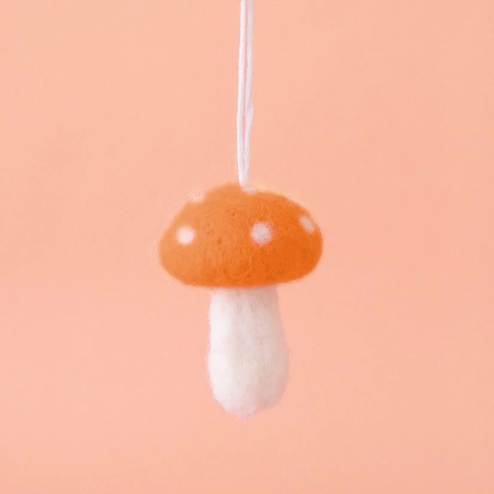 Sunshine Studios Holiday Mushroom Ornament-Orange