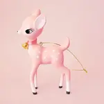 Sunshine Studios Holiday Retro Deer Ornament-Pink