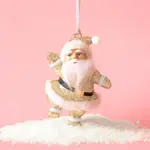 Sunshine Studios Dancing Santa Ornament-Gold Sparkle