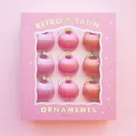 Sunshine Studios Retro Satin Ornaments-Set of 9