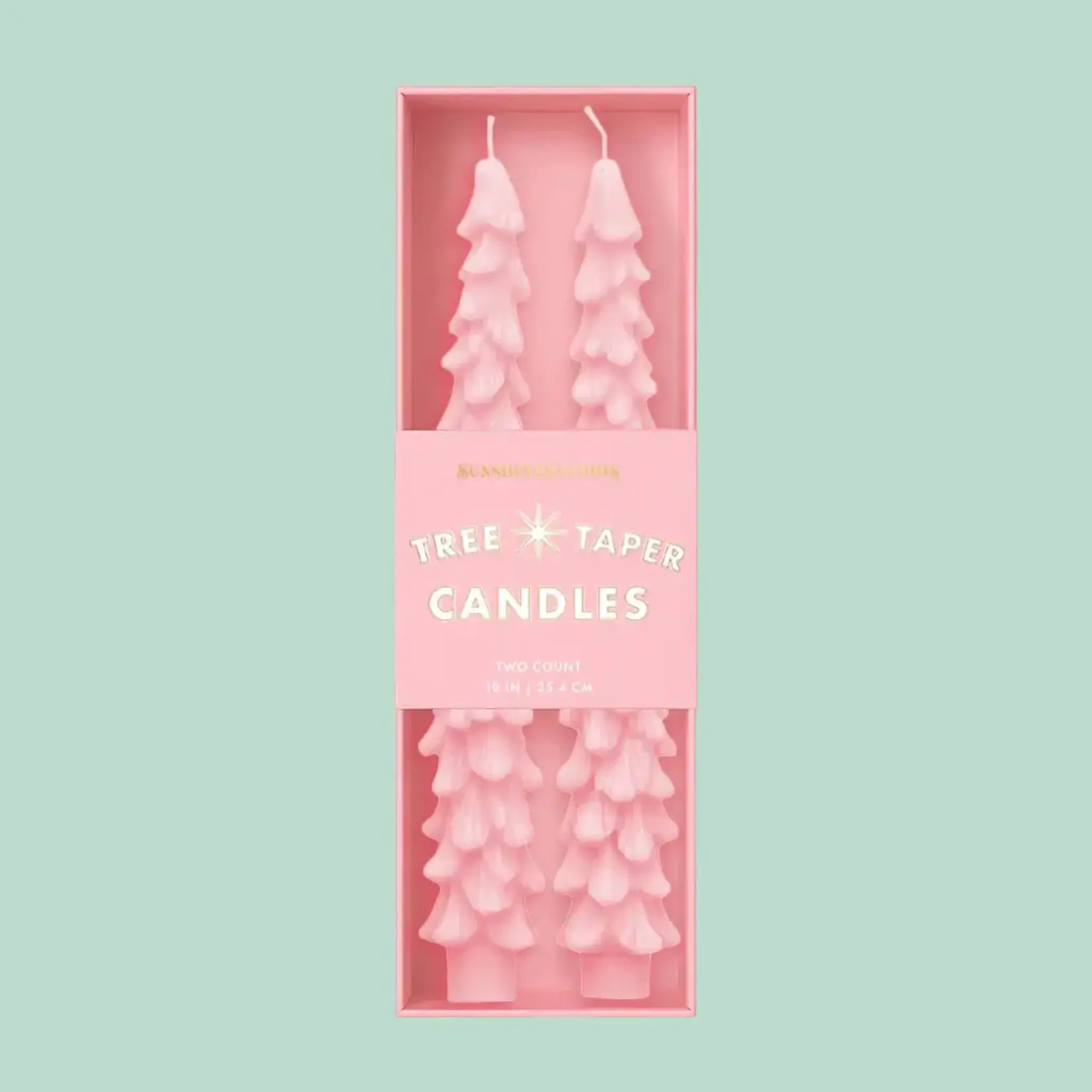 Sunshine Studios Tree Taper Candles-Pink