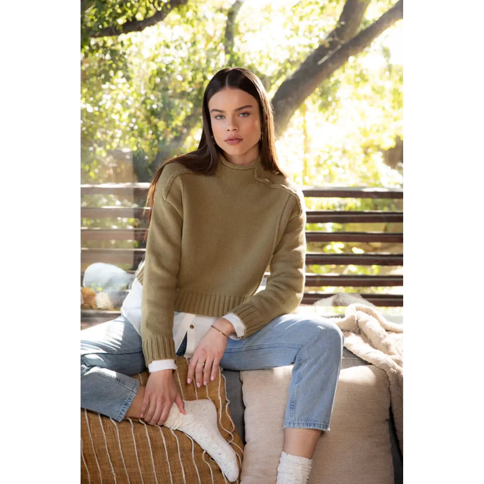 Velvet Heart GOODWIN Sweater-Olive Green