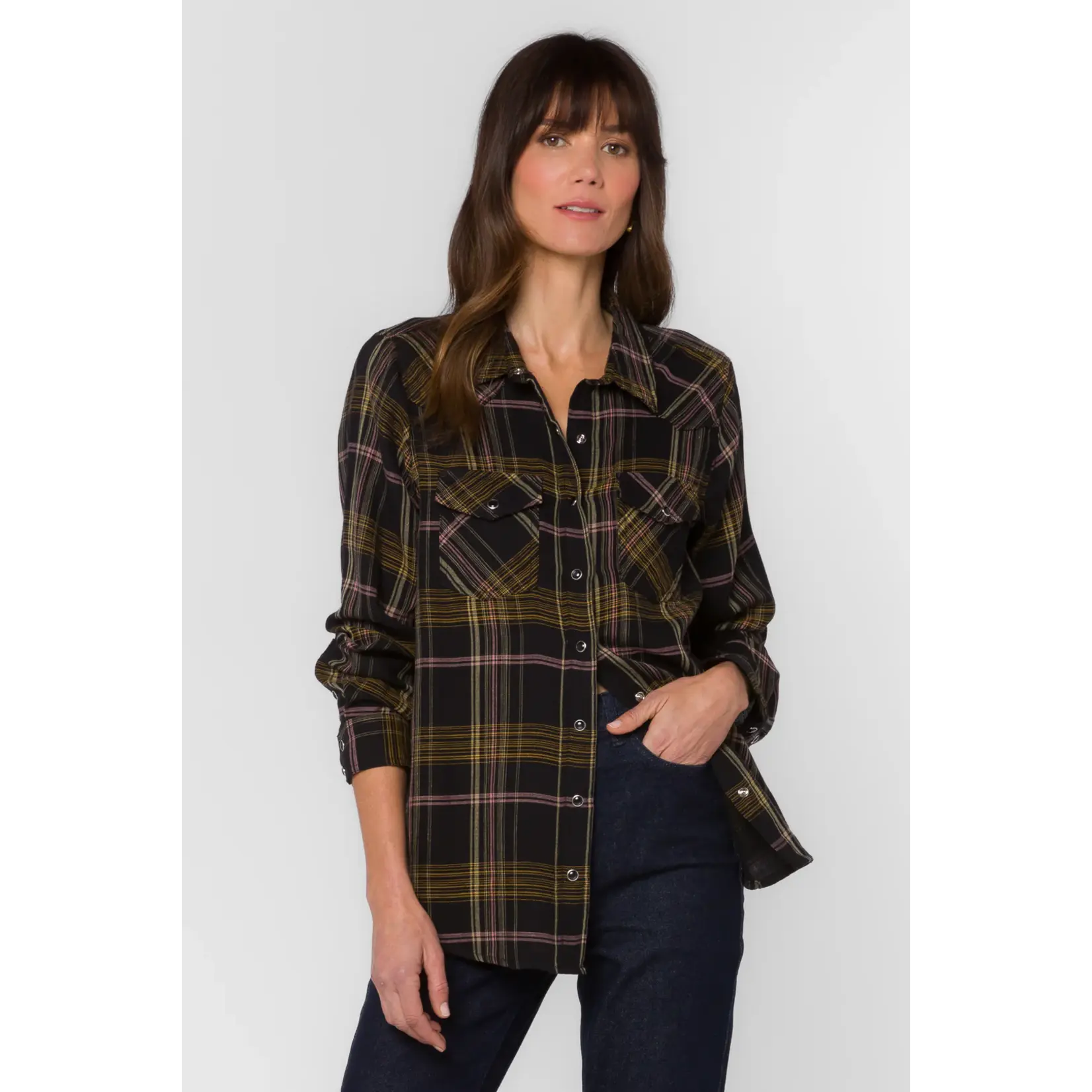 Velvet Heart RAQUEL Top-Multi Plaid