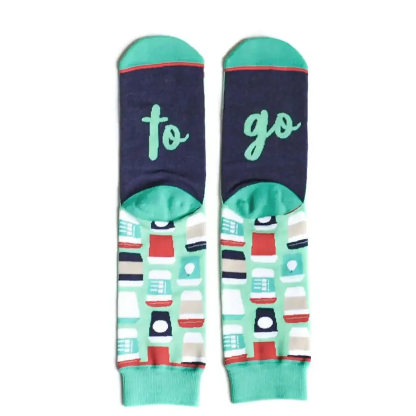 Woven Pear Crew Socks, Espresso Yourself