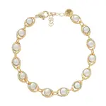 The Gilded Witch Glass Opal Chain Bracelet - Gold