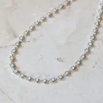 The Gilded Witch Glass Opal Chain Necklace - Silver