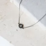 The Gilded Witch Silver Mother of Pearl Evil Eye Necklace