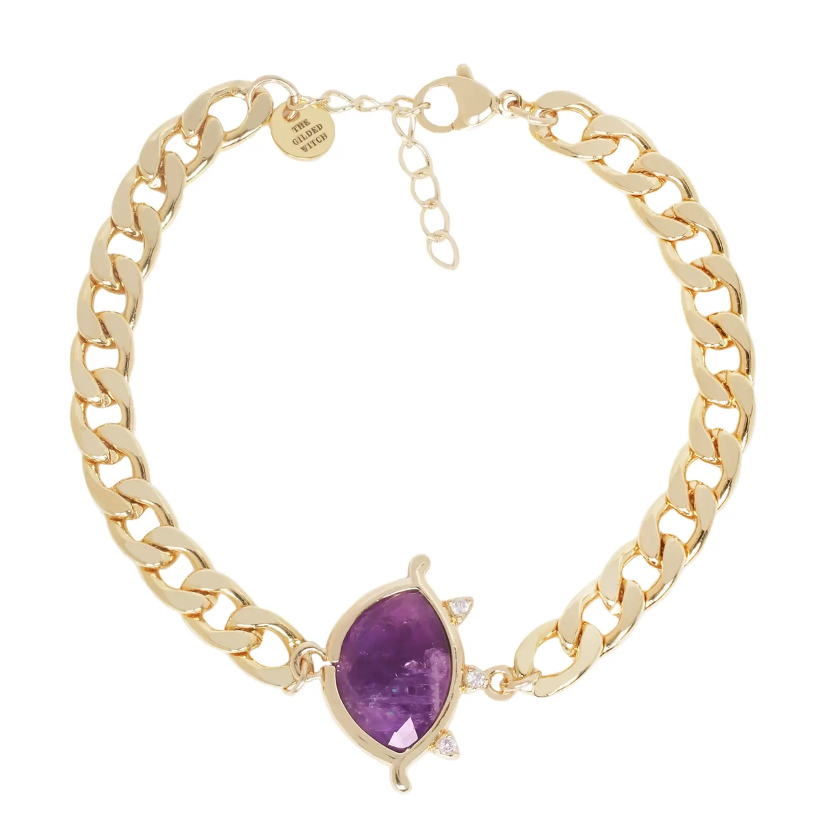 The Gilded Witch Third Eye Bracelet Amethyst