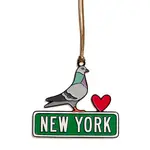 THE FOUND New York Pigeon Enamel Ornament
