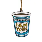 THE FOUND New York Coffee Cup Enamel Ornament