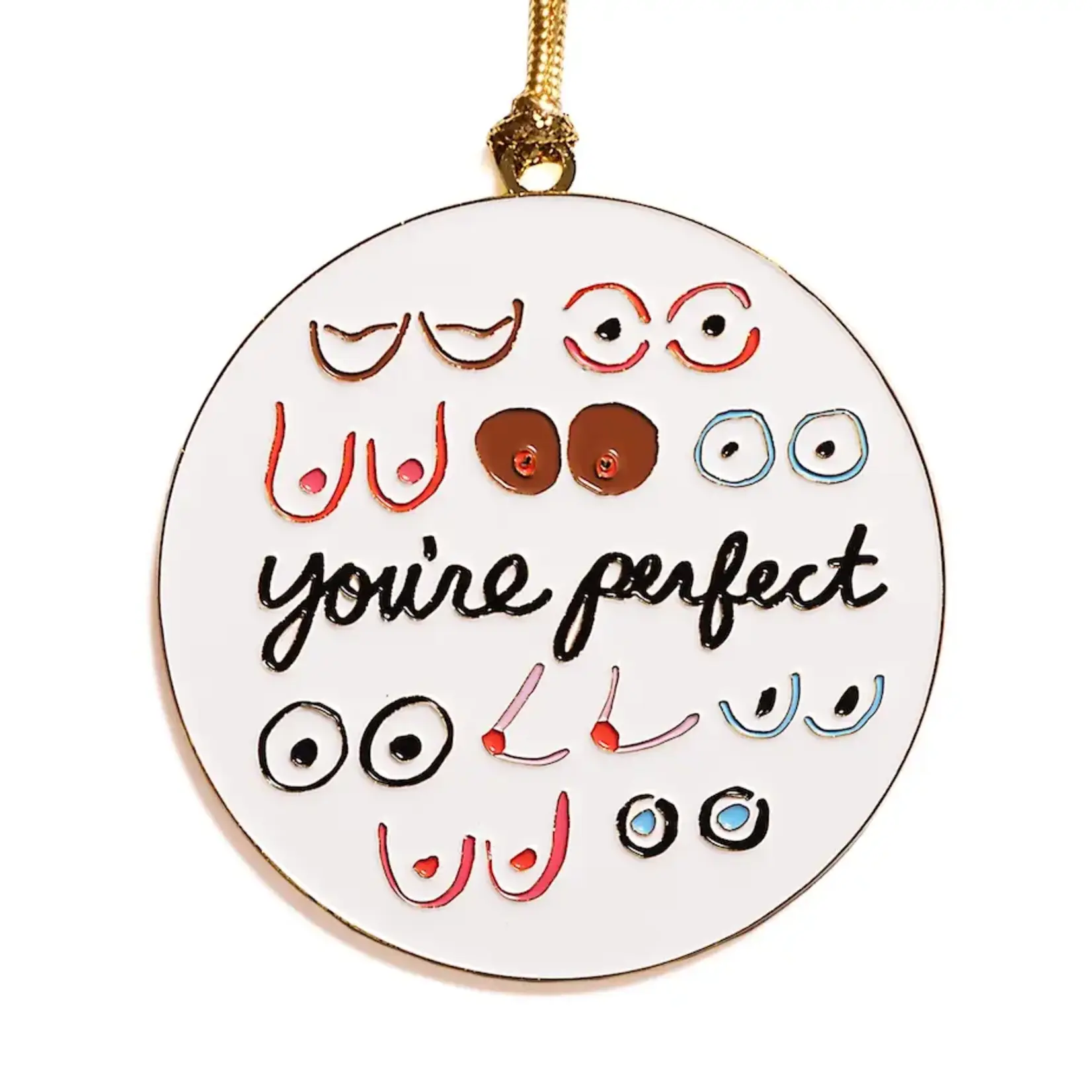 THE FOUND Boobs You're Perfect Enamel Ornament