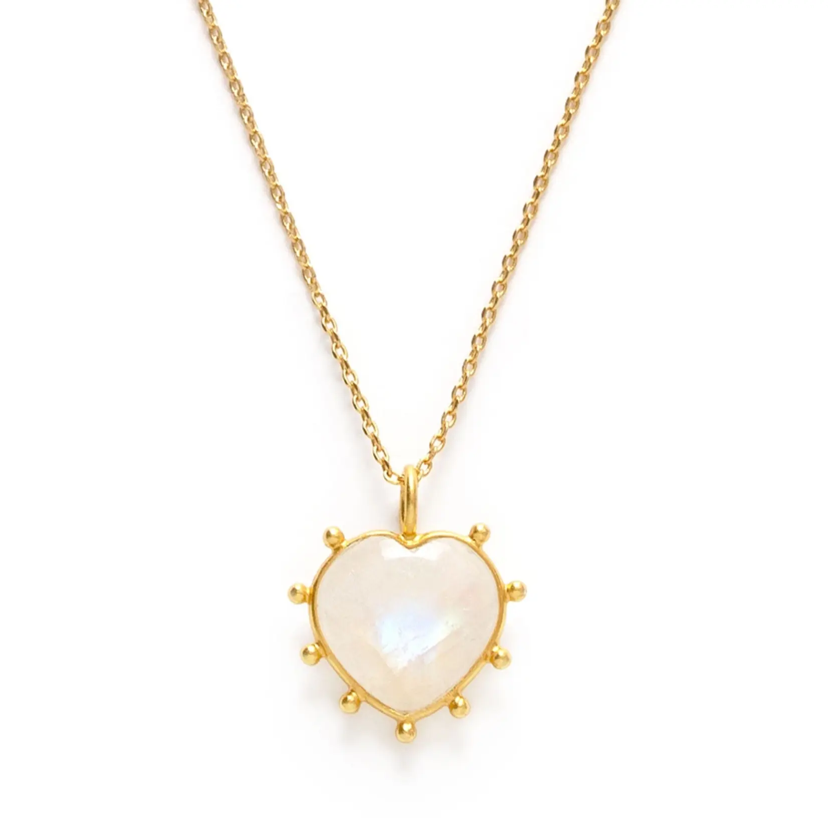 Amano Studio Gemstone Heart Necklace-Moonstone