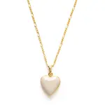 Amano Studio Small Heart Enamel Locket Beige