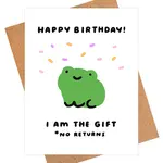 IEJ Studio I Am The Gift Frog Birthday Card