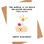 IEJ Studio World is Brighter Birthday Card